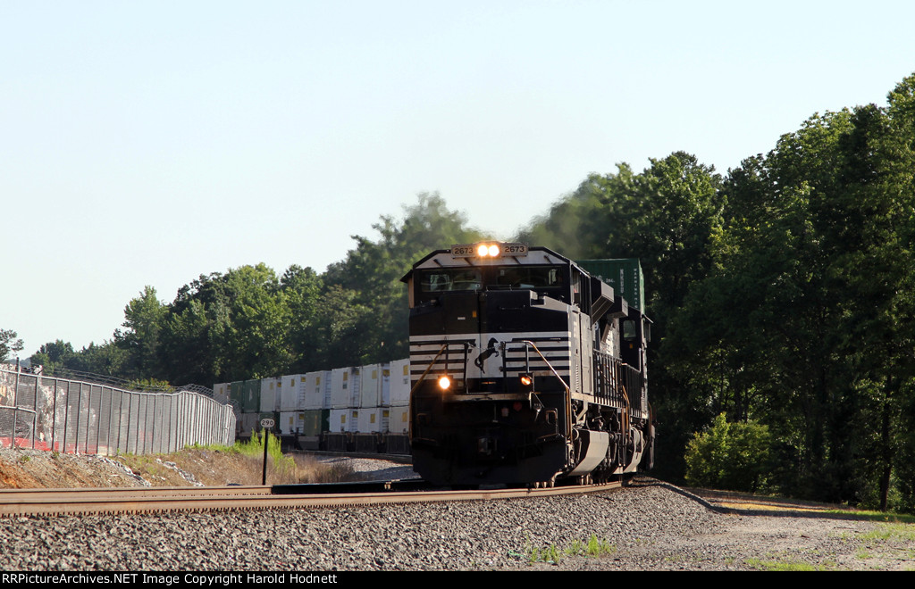 NS 2673 leads train 218 past mp 290